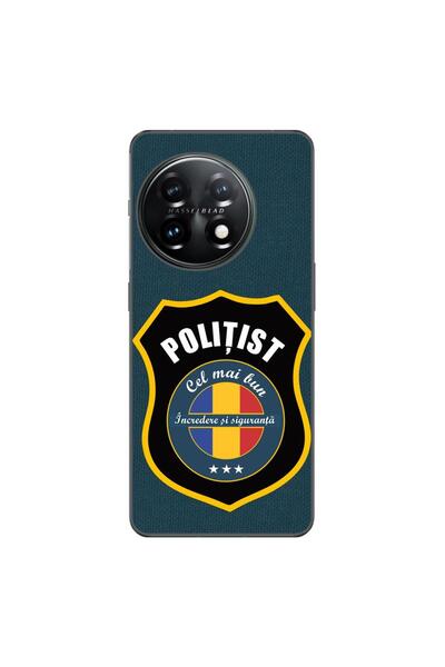 OEM Калъф, съвместим с OnePlus 12R, силиконов гел TPU, с полицейски мотив