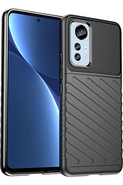 POWERTECH Πίσω Κάλυμμα Σιλικόνης Μαύρο (Xiaomi 12 / 12X) Κωδικός: MOB-1757
