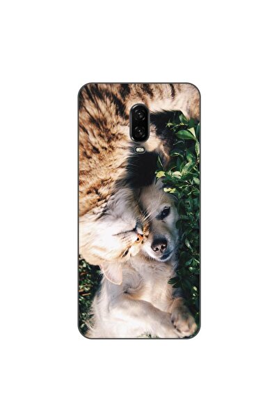 OEM Husa compatibila cu OnePlus 6T Silicon Gel Tpu Model Caine si Pisica