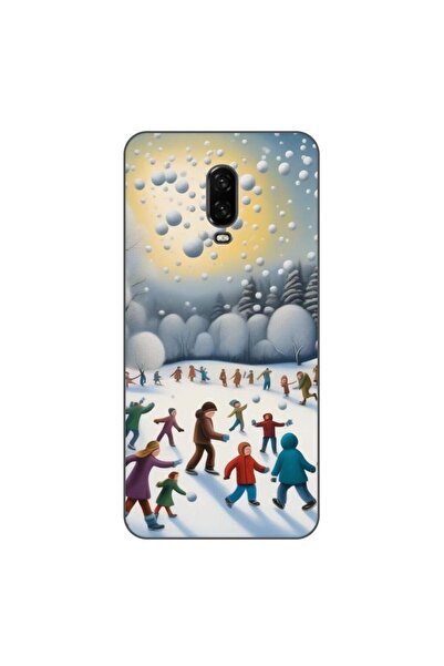 OEM Husa compatibila cu OnePlus 6T Silicon Gel Tpu Model Copii la Joaca Iarna