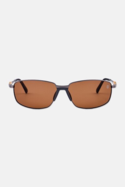 Timberland نظارات شمسية مستطيلة للرجال TB0004109H61، فضية