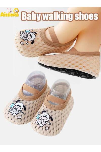 Aissiora Size S Baby floor shoes Baby walking shoes Baby socks Non-slip soft-...