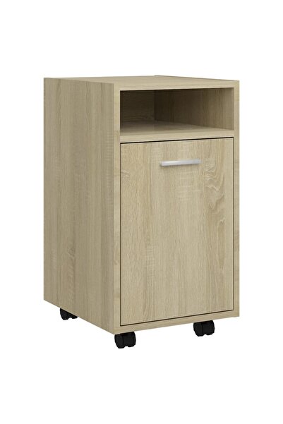 vidaxl Dulap lateral cu roți, stejar sonoma 33x38x60 cm lemn prelucrat
