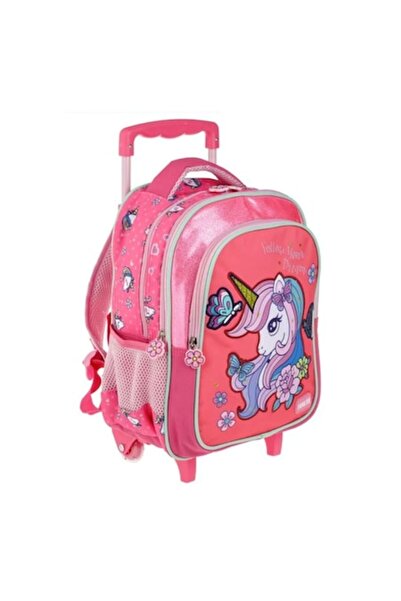 Fanatee Fuchsia Unicorn Kindergarten Trolley Backpack 24x12x33cm