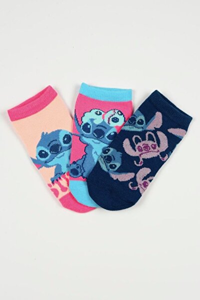 Disney Παιδικές Κάλτσες για Κορίτσι Stitch Χρώματος Πολύχρωμo EZO6019.PACK2