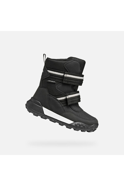 Geox Pantofi negri pentru băieți până la gleznă Trekkyup ABX