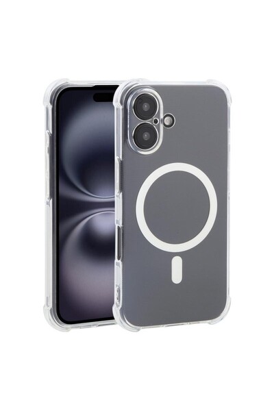 sscase MagSafe Θήκη Σιλικόνης με Air Cushion Γωνίες Transparent (Apple iPhone...