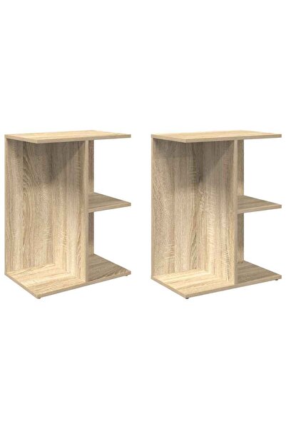 vidaxl Noptiere 2 buc Stejar Sonoma 46,5x29x61 cm Lemn prelucrat