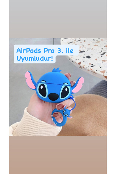 daystar Cute Stitch Character Silicone Earphone Case Compatible with Apple Ai...