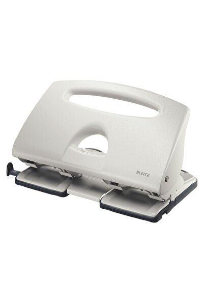 Leitz Hole Punch 4 Holes 40 Sheets Model 5132 Metallic Grey