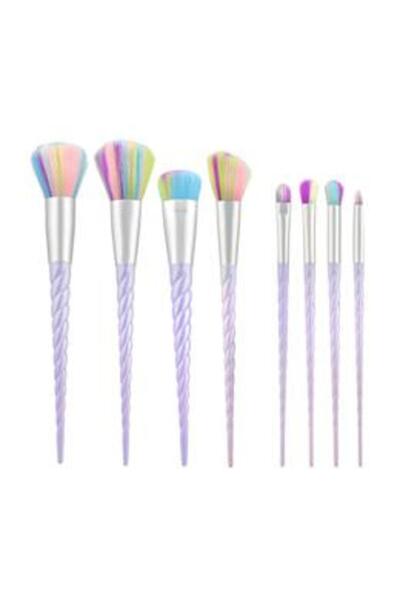 MIMO Set 8 Pensule Unicorn pentru Machiaj - Makeup Brush Unicorn, 8 buc
