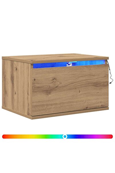 vidaxl Noptieră suspendată cu sertar Stejar Artizanal 50 x 36 x 30 cm