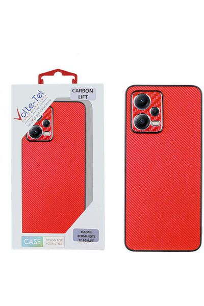 Other Volte-Tel Carbon Lift Back Cover Σιλικόνης Κόκκινο (Redmi Note 12 5G)