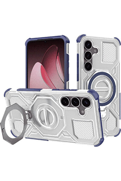 Techsuit Μπλε Σιλικονούχο Πίσω Κάλυμμα Άνθρακα (Galaxy S25+)