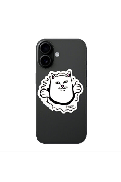 OEM Apple Iphone 16 plus White cat Transparent Silicone TPU Θήκη
