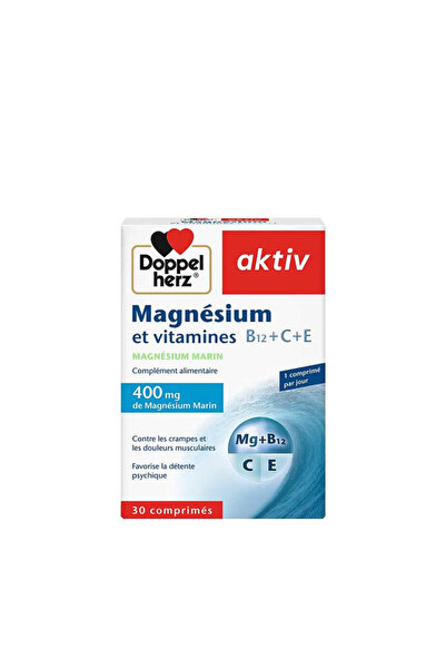 M.C Doppel Herz Magnesium Vitamin Supplement B12+C+E - 30 Tablets