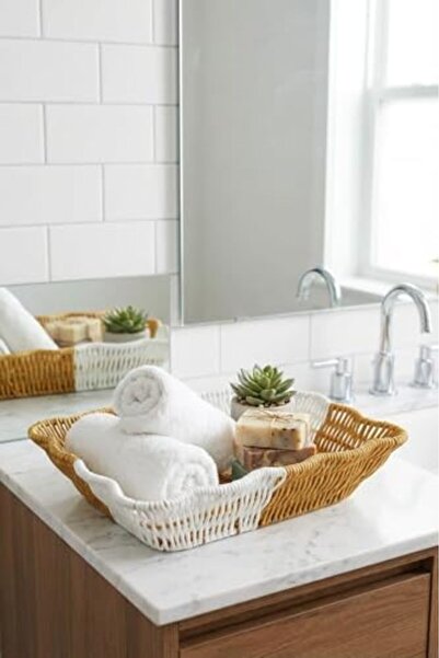 Yıldızan Nzr Beautestore Buffer Rectangular Double Color Plastic Basket, Brea...