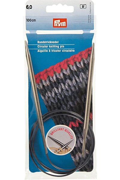 Yıldızan Nzr Beautestore Circular Knitting Needles, Brass, 6 Mm, 100 Cm, Silv...