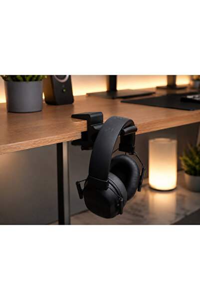 OEM Desk Headphone Stand with Universal Adjustable Clip