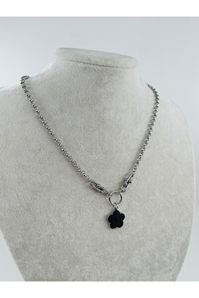 Bozhi Necklace Steel Silver Business Woman Style