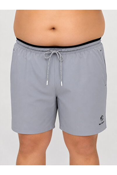 Mac Caprio Large Size Men's Swim Shorts with Elastic Waist, Lace-Up Closure, ...