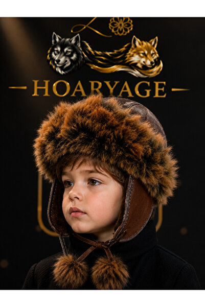 hoaryage 100% Sheep Ear Ushanka Genuine Lambskin Children's Pilot Hat
