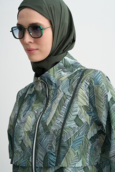 Moodbasic Sırtı Şifon Detaylı Pareolu Mayo - Turuncu
