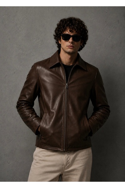 Velmora Leather Hakiki Deri Erkek Ceket