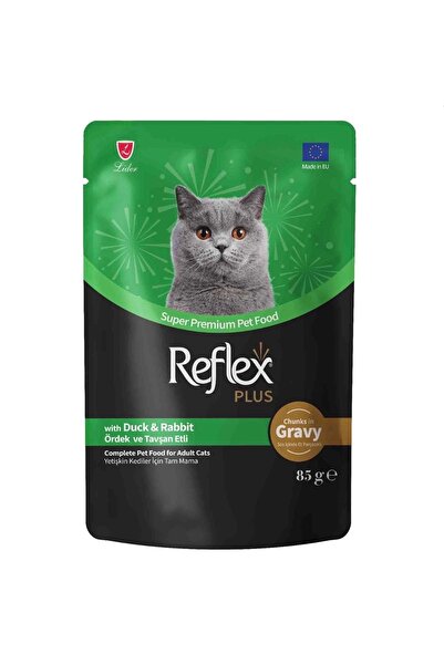 REFLEXX طعام رطب للقطط بنكهة البط والارنب 85غ