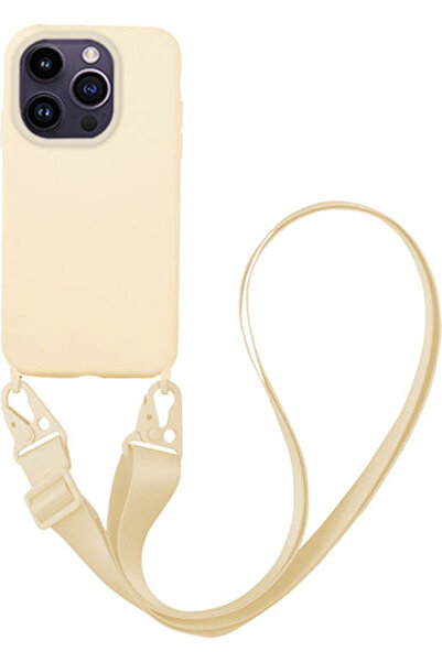 Other Sonique Carryhang Υγρή Θήκη Πλάτης Σιλικόνης 0.5mm με Λουράκι Μπεζ (iPh...
