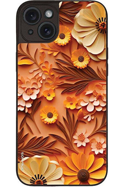 Other Θήκη Sonique Σειράς 3D Λουλουδιών για Apple iPhone 15 Plus Πορτοκαλί
