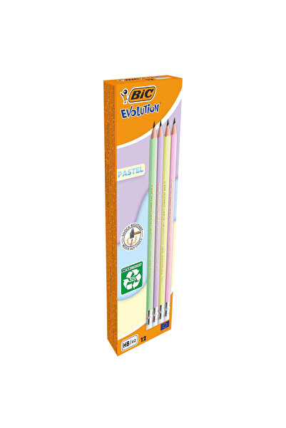 Bic Creion Grafit HB Cu Eramă Eco Evolution Pastel 12/Buc Bic