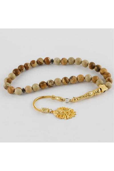 ZERO LAND Gldisptm Jasper Natural Stone Prayer Beads (170735) 8 Mm-Brown