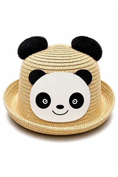 NN Mint Green Summer Hat with Panda for Kids, UV Protection and Adorable Design