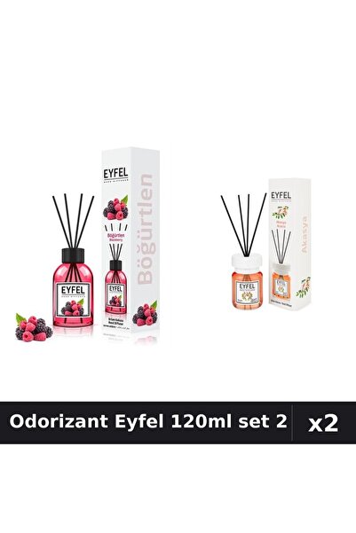 Eyfel Set 2 Odorizant Camera cu Betisoare - Acacia, Fructe de Pădure 120ml