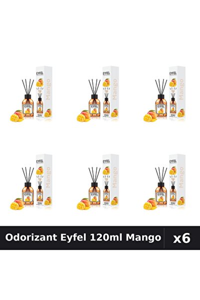 Eyfel Set 6 Odorizante Camera cu Betisoare Mango Parfum Intens 120ml