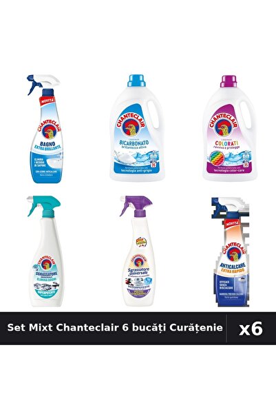 Chanteclair Set 6 Degresant și Detergent - Anticalcar, Universal, Rufe 1575ml