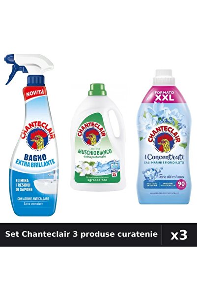 Chanteclair Set 3 Degresant, Detergent și Balsam - 625ml, 1575ml, 1800ml - Cu...