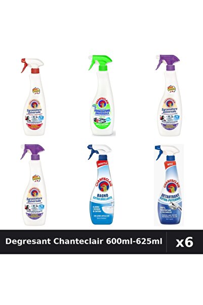 Chanteclair Set 6 Degresant Universal 600ml-625ml - Marsilia, Lamaie, Lavanda...