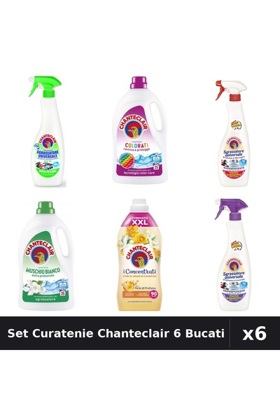 Chanteclair Set 6 Curatenie - Degresant 600ml, Detergent 1575ml, Balsam 1800ml