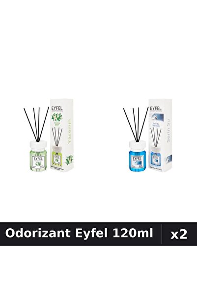 Eyfel Set 2 Odorizante Camera cu Betisoare 120ml - Cool Water, Iasomie