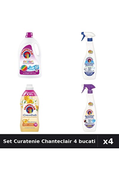 Chanteclair Set 4 Curatenie - Detergent 1575ml, Balsam 1800ml, Degresant 600ml