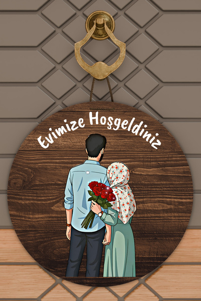 Dormot Yüksek Kaliteli Dijital Baskı, Standart Evimize Hoşgeldiniz Türbanlı Ç...