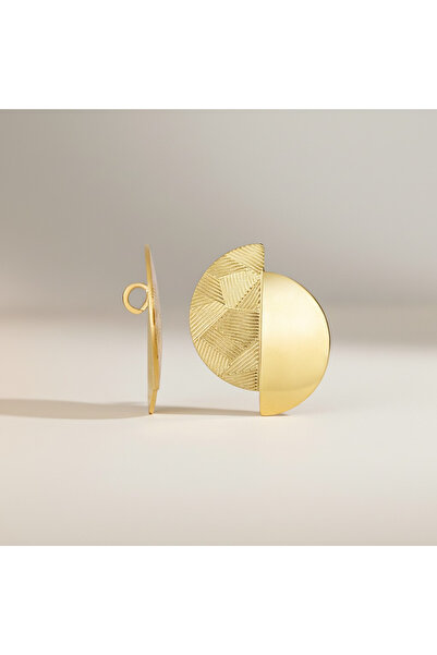Oria Jewelry Pandantiv din argint 925 placat cu aur 2 semicircles