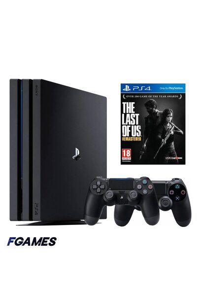 Sony Κονσόλα Playstation 4 Pro Ps4 1TB + Δύο Χειριστήρια + The Last Of Us Pla...