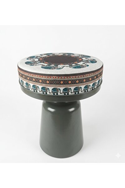 Missidea Elephante Maya Desenli Puf