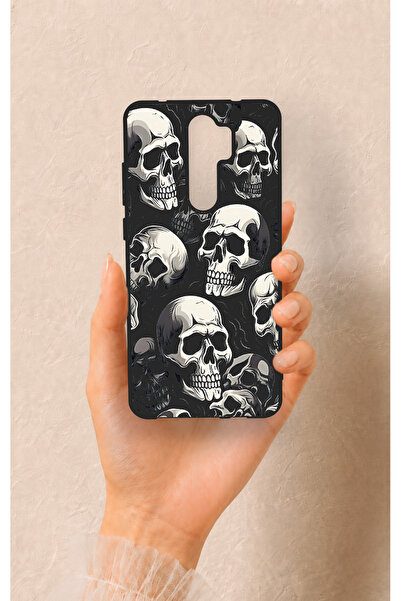 Vip Case Redmi Note 8 Pro Uyumlu Kuru Kafa Desenli Darbe Emici Kılıf