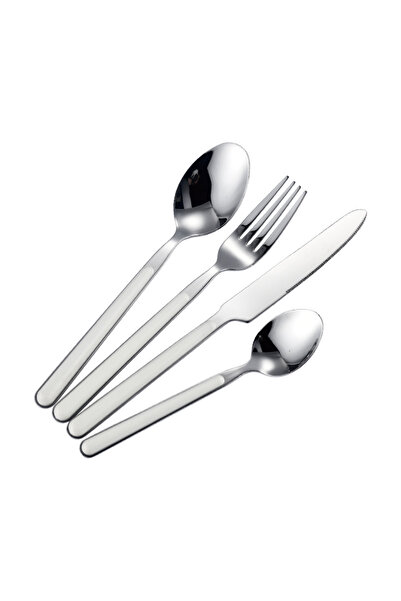 SWISSHOME Set tacâmuri 24 piese Swiss Haus-Geneva, oțel inoxidabil, argintiu