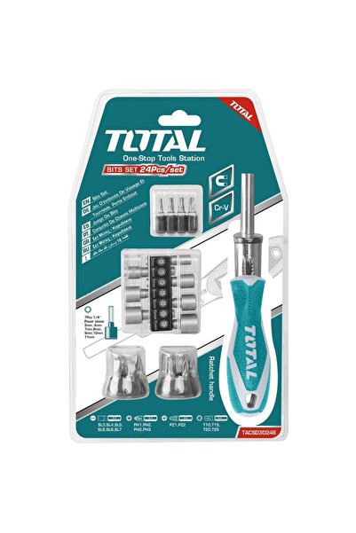 TOTAL Set 24 șurubelnițe cu clichet