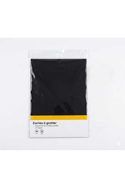 OEM Set 10 Planșe Răzuibile "Scratch Art" A4 (30x21 cm) cu Bețișor din Lemn I...